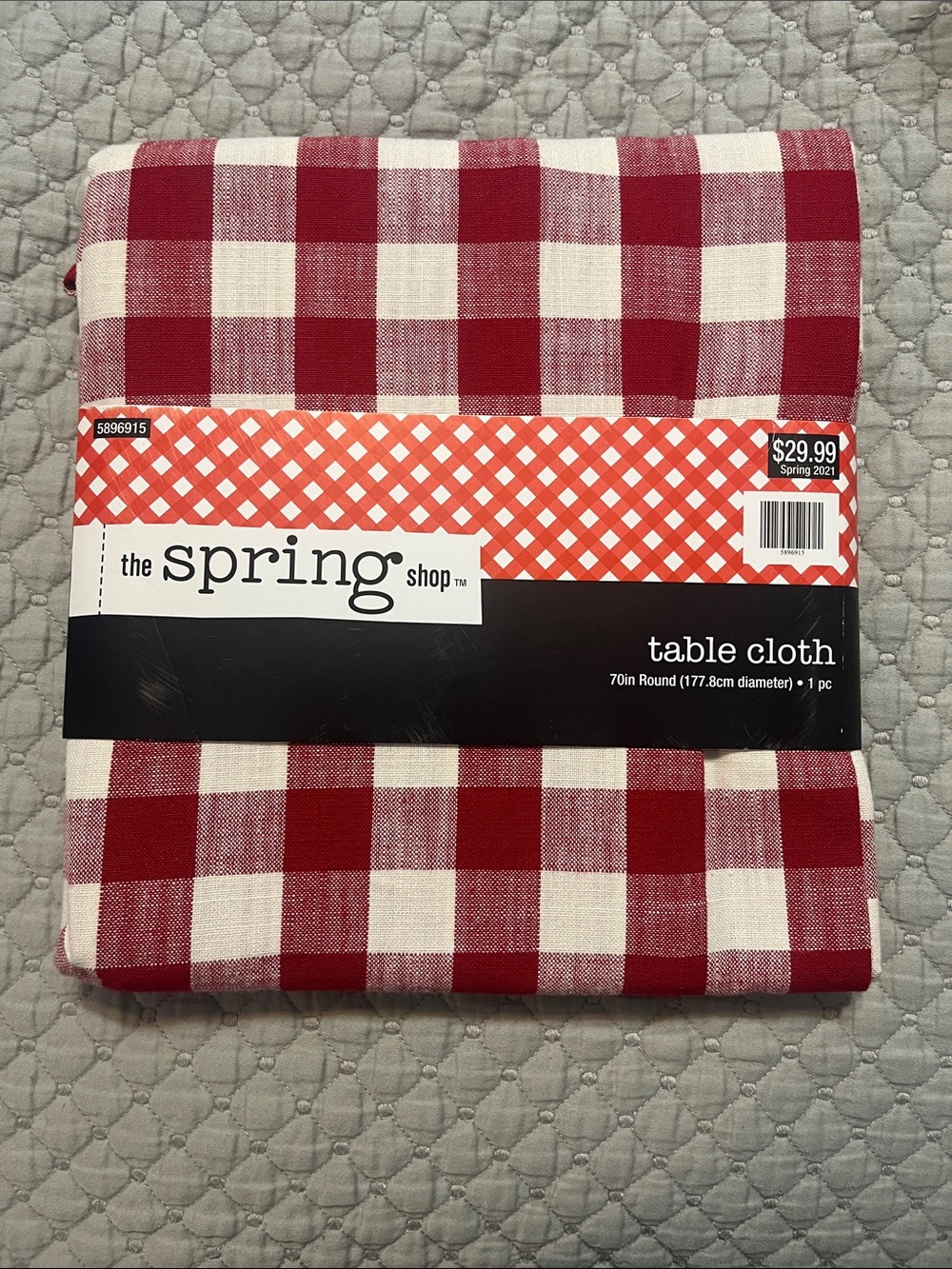 The Spring Shop Red and White Buffalo Check Table Cloth